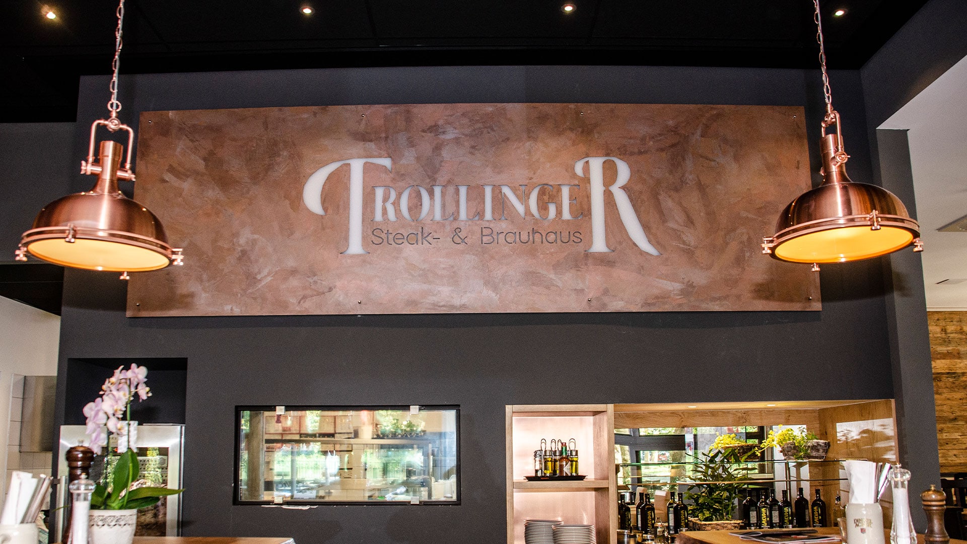 Restaurant trollinger innenansicht wand